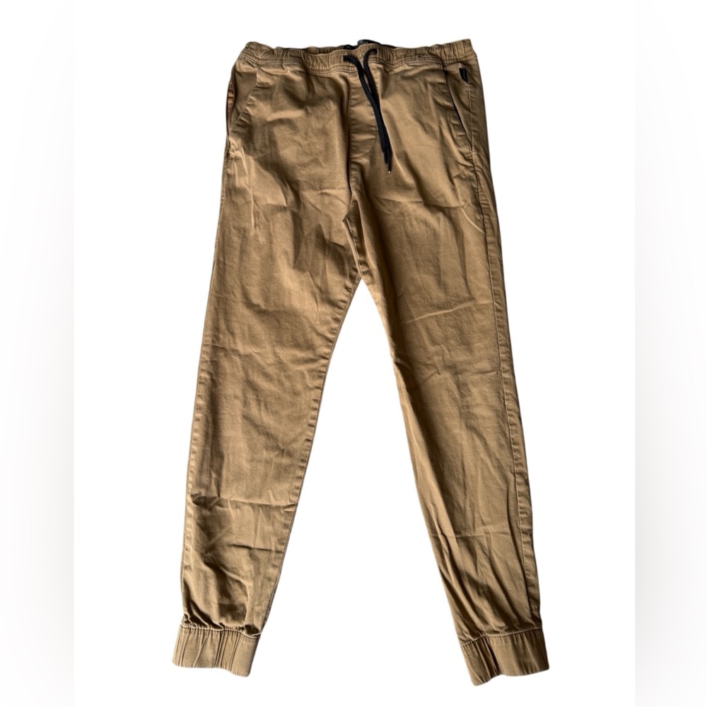 Men's Hollister Tan Jogger Pants with Elastic Waistband - Picture 2 of 3